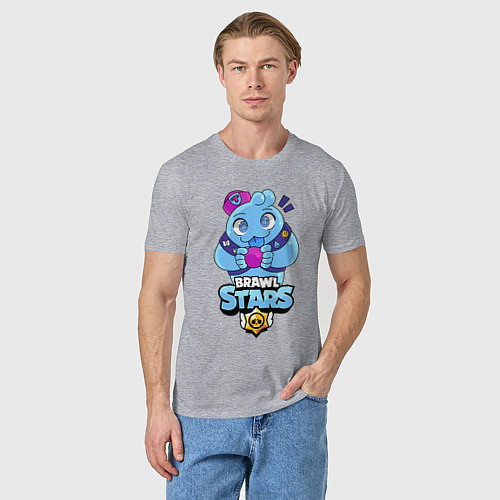 Мужская футболка SQUEAK BRAWL STARS СКВИК / Меланж – фото 3