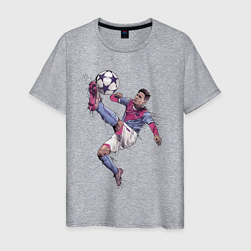 Мужская футболка Messi Barcelona Argentina / Меланж – фото 1