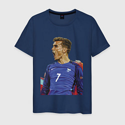 Футболка хлопковая мужская Antoine Griezmann, цвет: тёмно-синий