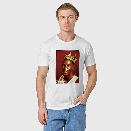 Мужская футболка Джордан - Король / Белый – фото 3