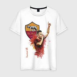 Футболка хлопковая мужская Francesco Totti - Roma - Italy, цвет: белый
