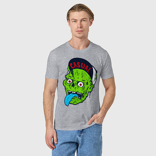 Мужская футболка Zombie casual / Меланж – фото 3