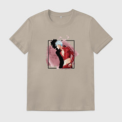 Футболка хлопковая мужская Бан, цвет: миндальный