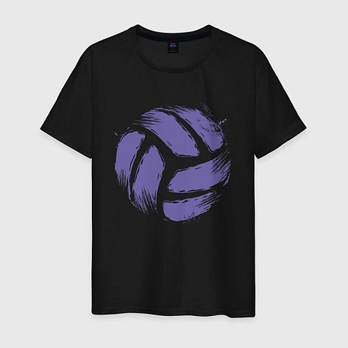 Мужская футболка Мяч - Волейбол / Черный – фото 1