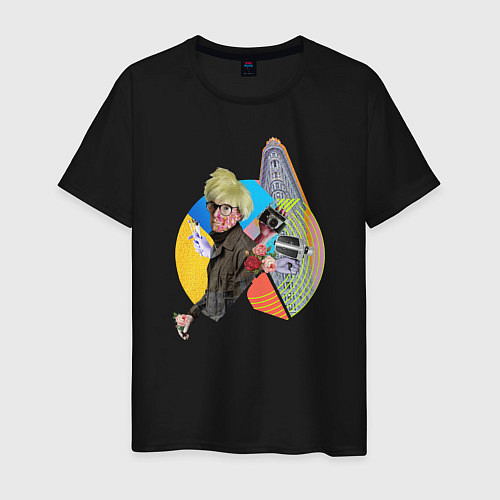 Мужская футболка Энди Уорхол pop-art / Черный – фото 1