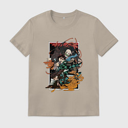 Футболка хлопковая мужская Kamado team, цвет: миндальный