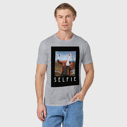Мужская футболка Selfie / Меланж – фото 3