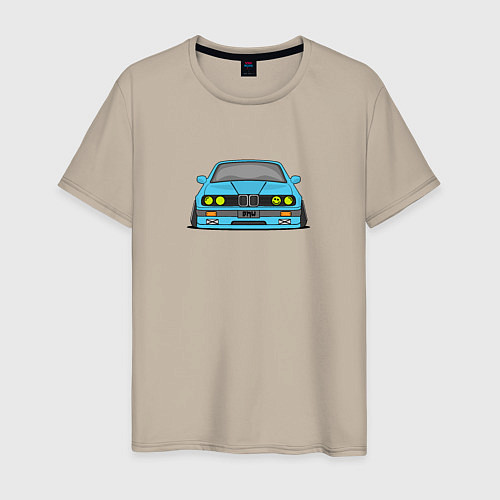Мужская футболка Bmw e30 drift stance / Миндальный – фото 1