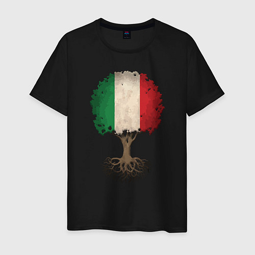 Мужская футболка Italy Tree / Черный – фото 1