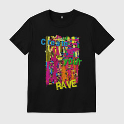 Футболка хлопковая мужская Create your Rave, цвет: черный