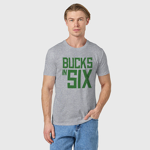 Мужская футболка Bucks In Six / Меланж – фото 3