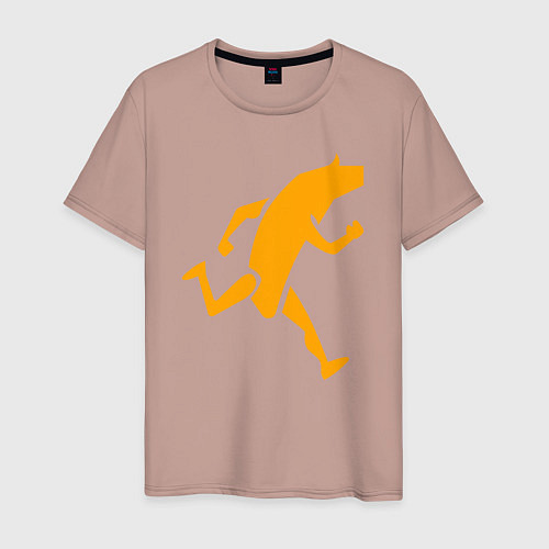 Мужская футболка Бегущий банан / Пыльно-розовый – фото 1