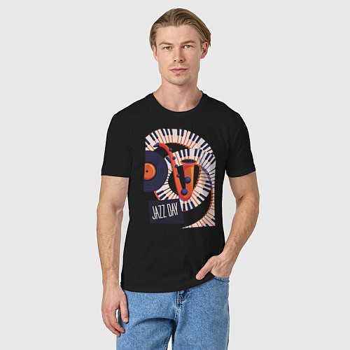 Мужская футболка Джаз / Черный – фото 3
