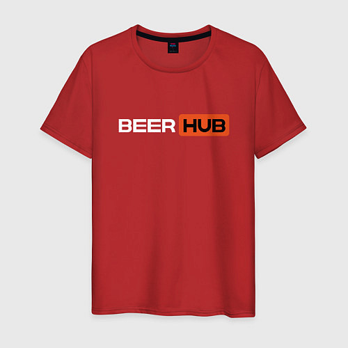 Мужская футболка BEERHUB / Красный – фото 1