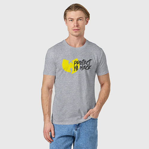 Мужская футболка Protect Ya Neck / Меланж – фото 3