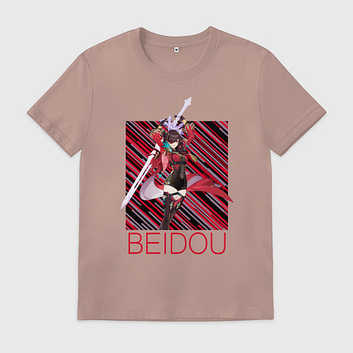 Мужская футболка Бэй Доу Genshin Impact / Пыльно-розовый – фото 1