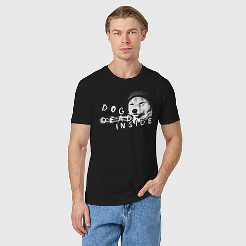 Мужская футболка DOG INSIDE SF / Черный – фото 3