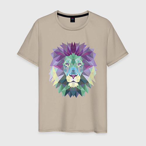 Мужская футболка Lion / Миндальный – фото 1
