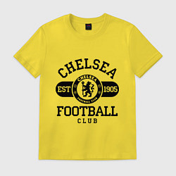 Футболка хлопковая мужская Chelsea Football Club, цвет: желтый
