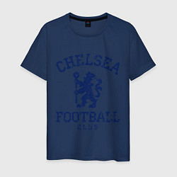 Футболка хлопковая мужская Chelsea FC: Lion, цвет: тёмно-синий