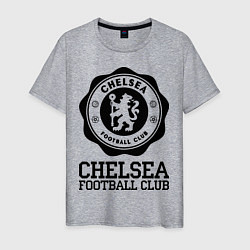 Футболка хлопковая мужская Chelsea FC: Emblem, цвет: меланж