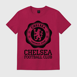 Футболка хлопковая мужская Chelsea FC: Emblem, цвет: маджента