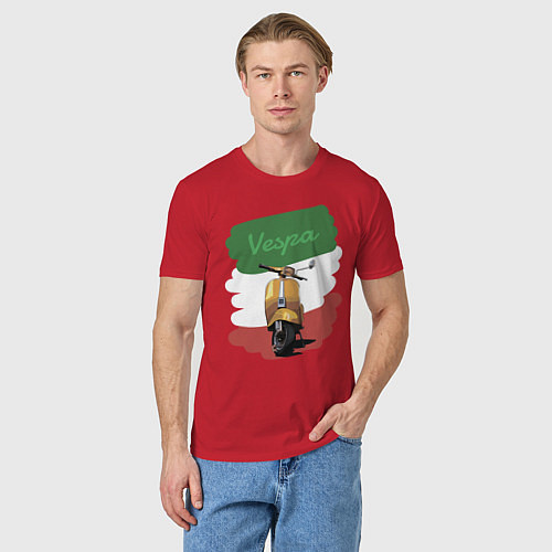 Мужская футболка Vespa / Красный – фото 3