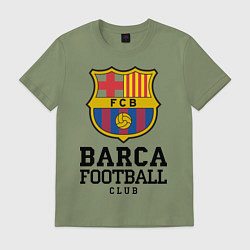 Футболка хлопковая мужская Barcelona Football Club, цвет: авокадо