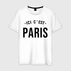 Футболка хлопковая мужская PARIS SAINT-GERMAIN, цвет: белый