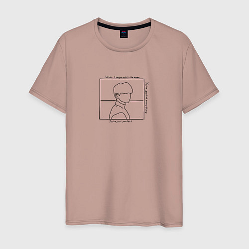 Мужская футболка Decalcomania / Пыльно-розовый – фото 1