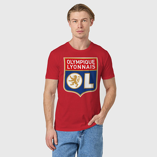 Мужская футболка Олимпик Лион / Красный – фото 3