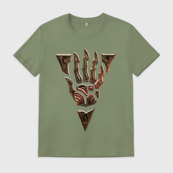 Футболка хлопковая мужская Символ Морровинда, цвет: авокадо