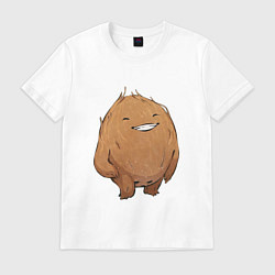 Футболка хлопковая мужская Кокос, цвет: белый