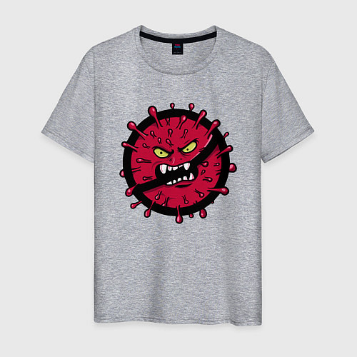 Мужская футболка Stop Virus / Меланж – фото 1