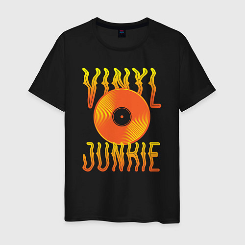 Мужская футболка Vinyl Junkie / Черный – фото 1