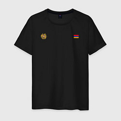 Футболка хлопковая мужская Армения Символика, цвет: черный