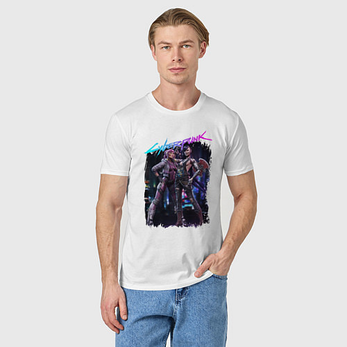 Мужская футболка CYBERPUNK 2077 КИБЕРПАНК Z / Белый – фото 3