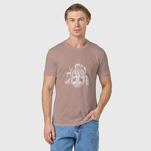 Мужская футболка Ванахейм Бог природы Z / Пыльно-розовый – фото 3