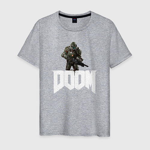 Мужская футболка Doom 2016 / Меланж – фото 1