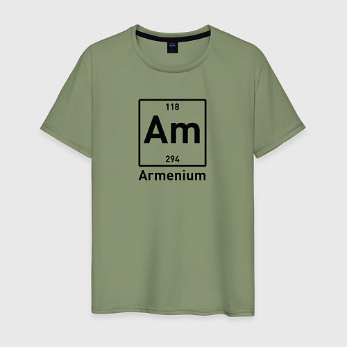 Мужская футболка Am -Armenium / Авокадо – фото 1