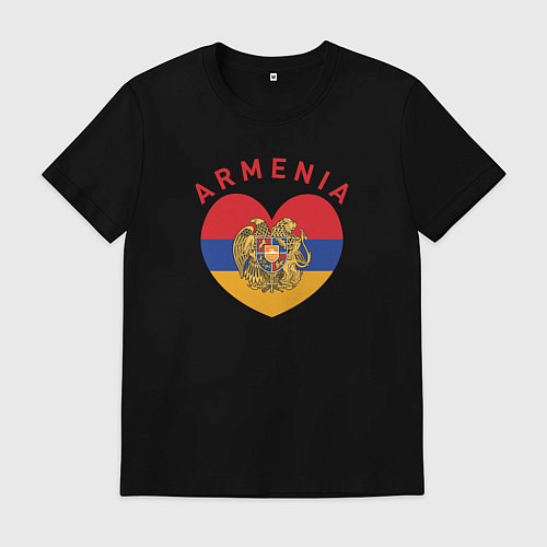 Мужская футболка The Heart of Armenia / Черный – фото 1
