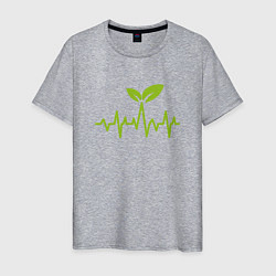 Футболка хлопковая мужская Vegan Pulse, цвет: меланж