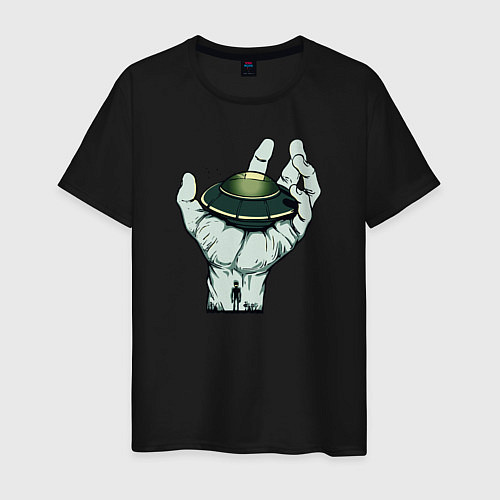 Мужская футболка НЛО / Черный – фото 1