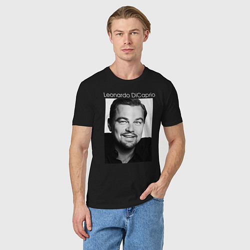 Мужская футболка Leonardo DiCaprio / Черный – фото 3