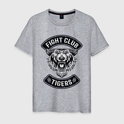 Футболка хлопковая мужская Fight Club Tigers, цвет: меланж