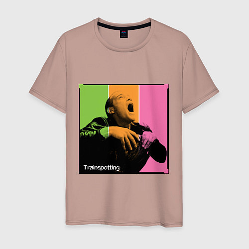 Мужская футболка На игле / Пыльно-розовый – фото 1