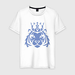 Футболка хлопковая мужская Царь Тигр, цвет: белый