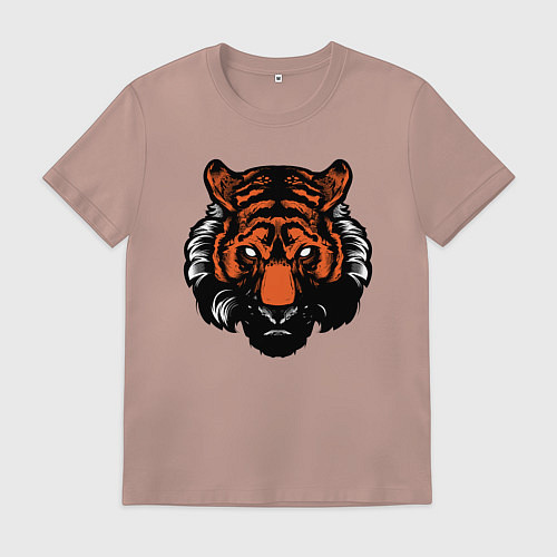 Мужская футболка Bad Tiger / Пыльно-розовый – фото 1