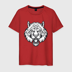Футболка хлопковая мужская White Tiger, цвет: красный
