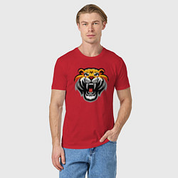 Футболка хлопковая мужская Power Tiger, цвет: красный — фото 2